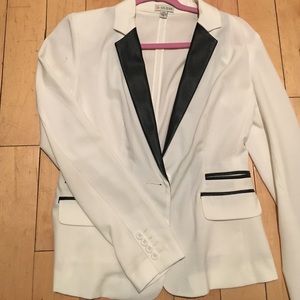 Guess blazer white with black leather