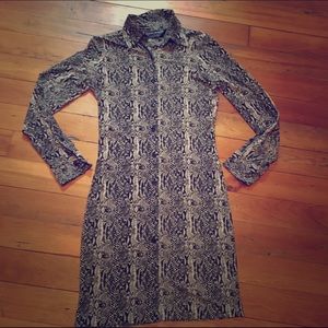 Norma Kamali snakeskin print dress