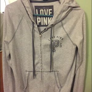 PINK Victoria's Secret gray zip up