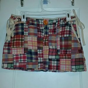 American Eagle madras plaid mini skirt