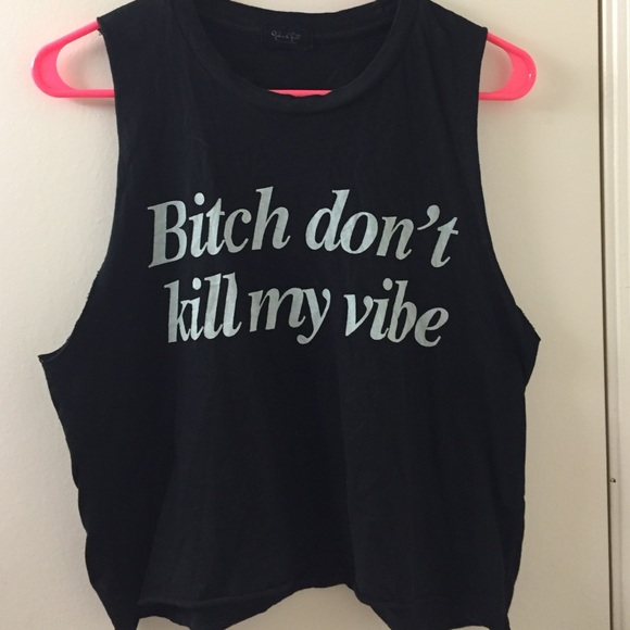 Black graphic muscle tee