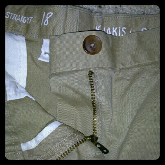 Boyfriend Straight Leg Khakis