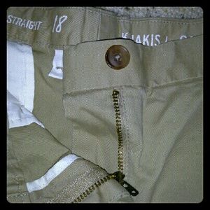 Boyfriend Straight Leg Khakis