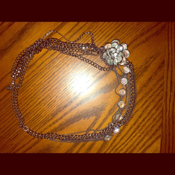 LOWER PRICE!! Vera Wang Silver Crystal Necklace