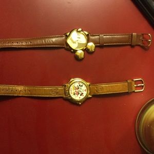 Two Mickey Mouse watches extra pics.