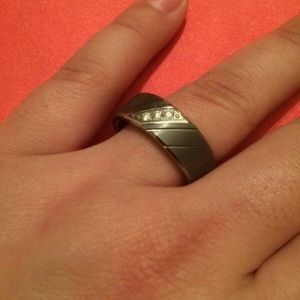 Triton tungsten carbide wedding band men's