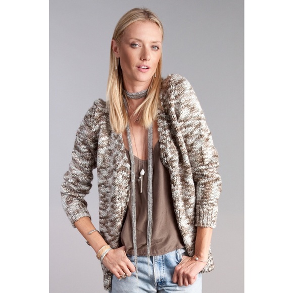 chan luu lunar rock-walnut cardigan