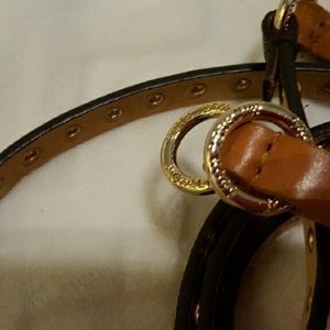 Michael Kors Skinny double belt