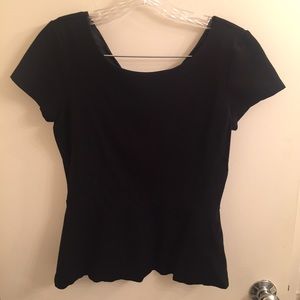 Peplum banana republic black shirt