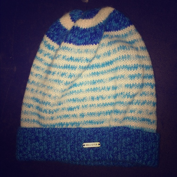 Blue striped beanie