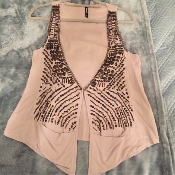 Tops - Embellished boho vest.