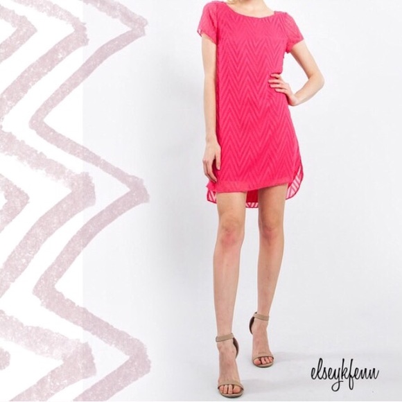 Buy2Get1Free! HP! Textured Chevron Dress - Picture 2 of 3