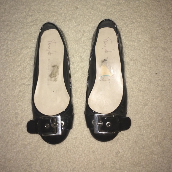 Franco Sarto Shoes - Black belted flats
