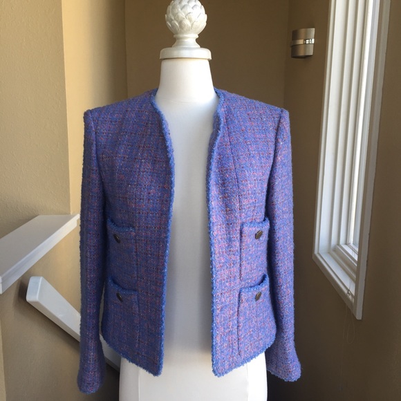 🚫sold🚫 CHANEL Periwinkle Tweed Boucle Jacket - Picture 3 of 4