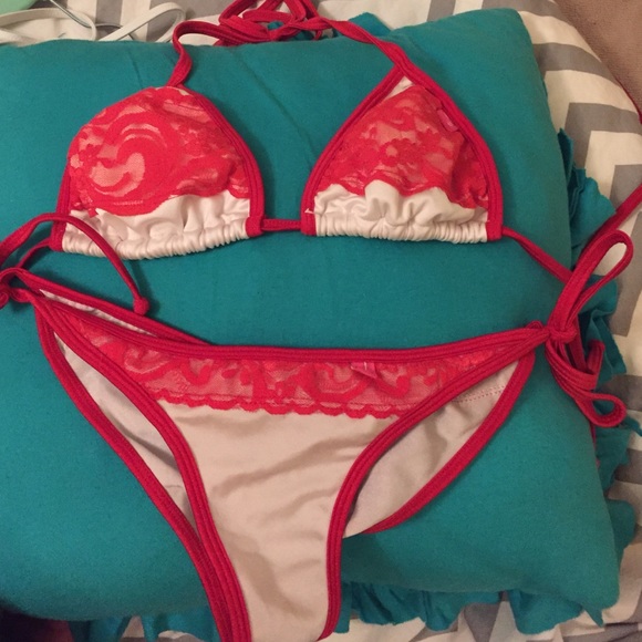 Chynna dolls White and red lace bikini - Picture 1 of 2