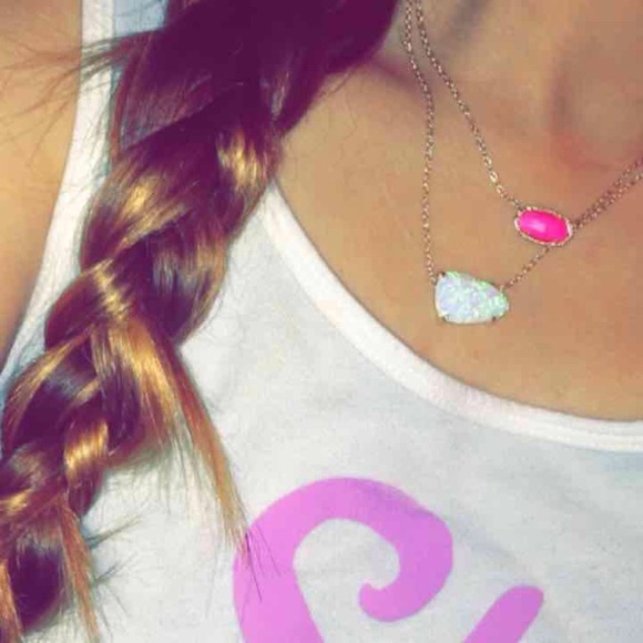 Kendra scott white Kyocera opal isla necklace - Picture 2 of 3