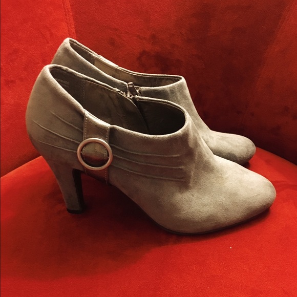 Dark Gray Ankle Booties - Picture 1 of 4