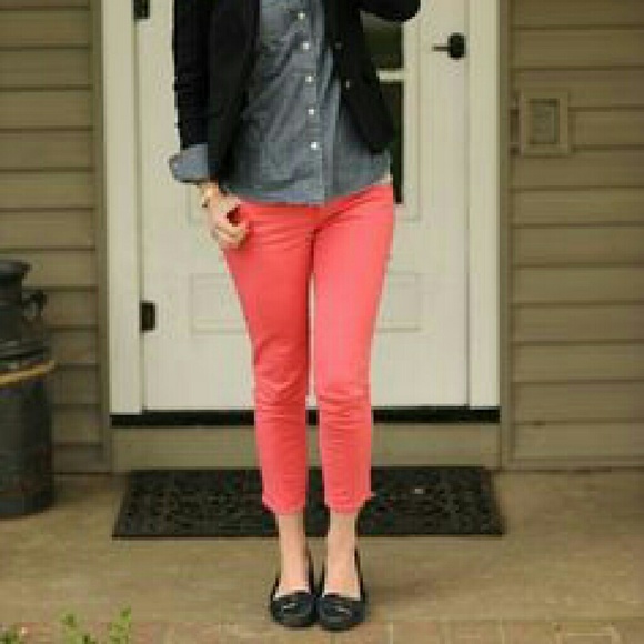 Vibrant Coral Jean