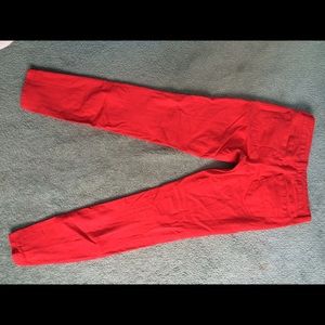 Red American Eagle Skinny Jeans