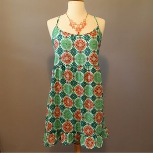 ONE CLOTHING green boho babydoll dress