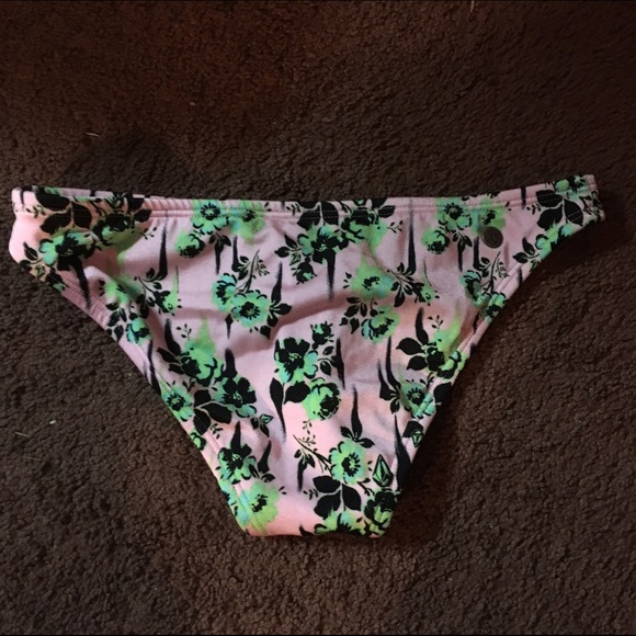 Volcom pink floral bathing suit bottoms - Picture 2 of 2