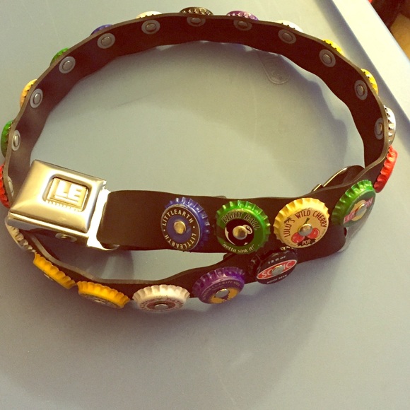 Unique bottle cap belt