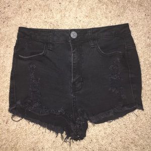 Black high waisted shorts