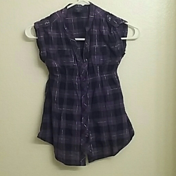 Faded Glory girls button down short sleeve shirt