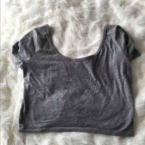 Gray crop top