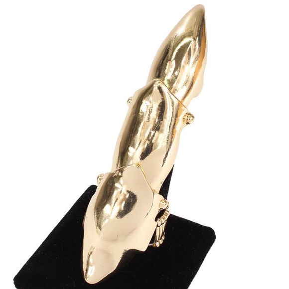 Gold Sparta Full Finger Ring