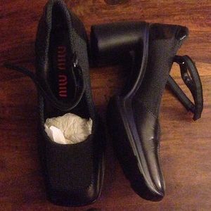 Miu Miu Original unworn black court shoes 39