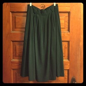 Vintage Emerald Green Full Skirt