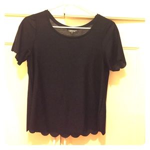 Black short sleeve top