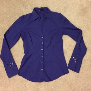 Dark Purple Express brand button-up Blouse