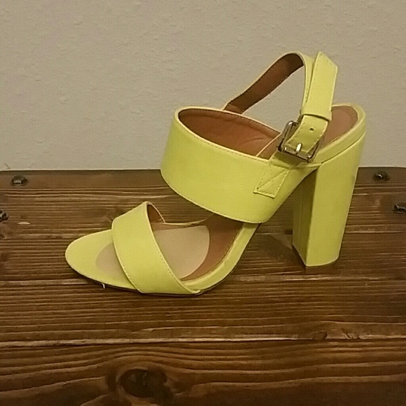 Lemon Yellow High Heel Sandals