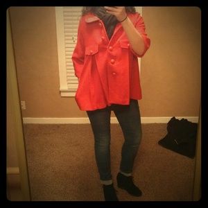 LUX, 3/4 sleeve, red coat. Basically new.