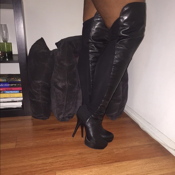 Steve Madden leather thigh high boots
