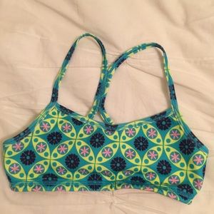 Floral neon Ivivva sports bra!