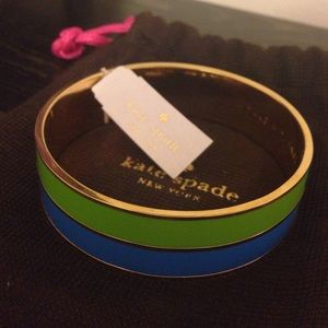 Kate Spade Blue and Green Wide Bangle