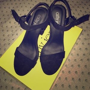 Black Cathy jeans heels 👠