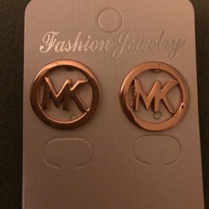 Rose gold mk studs