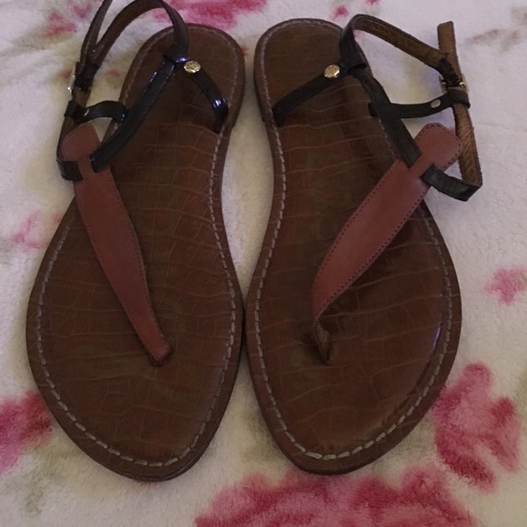 Sam Edelman Gigi Saddle Black Sandals Size 7