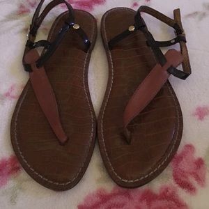 Sam Edelman Gigi Saddle Black Sandals Size 7