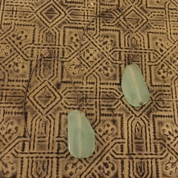Great opaque turquoise colored dangles