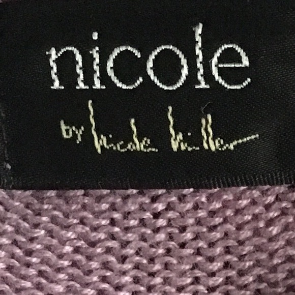 Nicole Miller Satin Tie Sequin Hem Cardigan - Picture 2 of 4