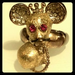 Betsey johnson Tzarina Mouse Ring