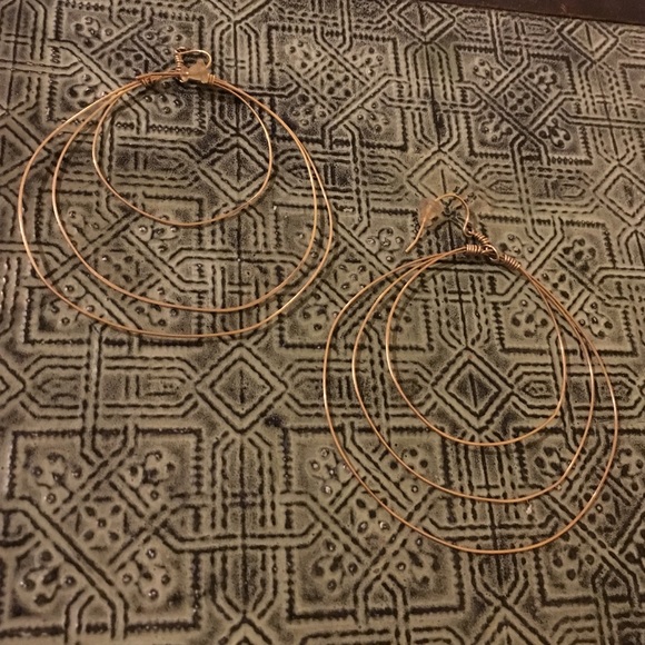 Funky larger gold hoops