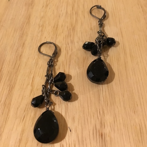 Black dressy dangly earrings