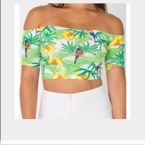 🌺American Apparel parrot crop top🌺