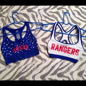 Victoria's Secret Texas Rangers crop/bralet tops